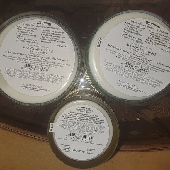 π SOLD NWT BATH & BODY WORKS MAHOGANY APPLE & MAHOGANY VANILLA BUNDLE - Picture 4 of 4